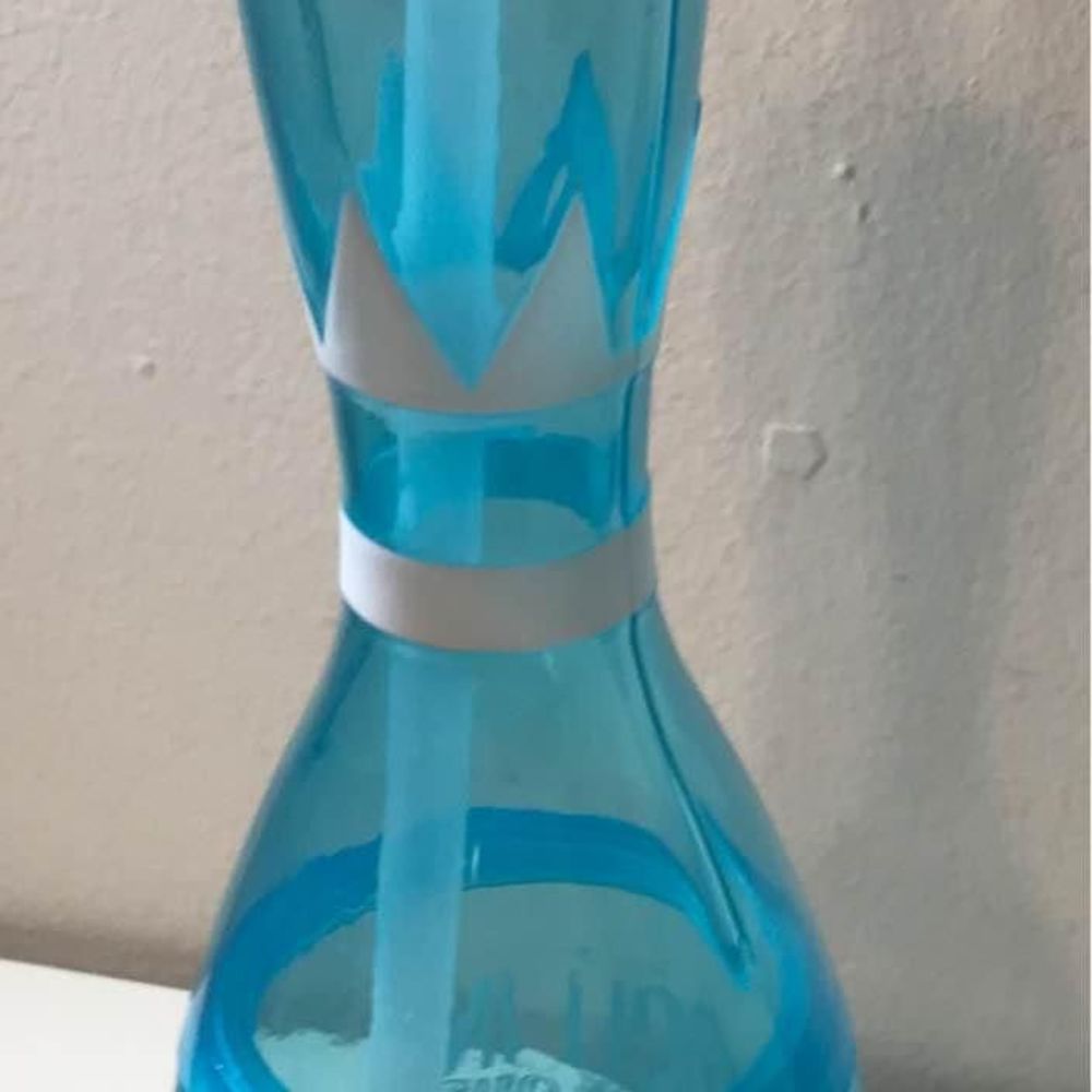 Splitsville Blue Plastic Bowling Pin Cup With Straw
